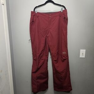 REI Men's Ski Snow Pants in Burgundy Red Size XL Peak 21